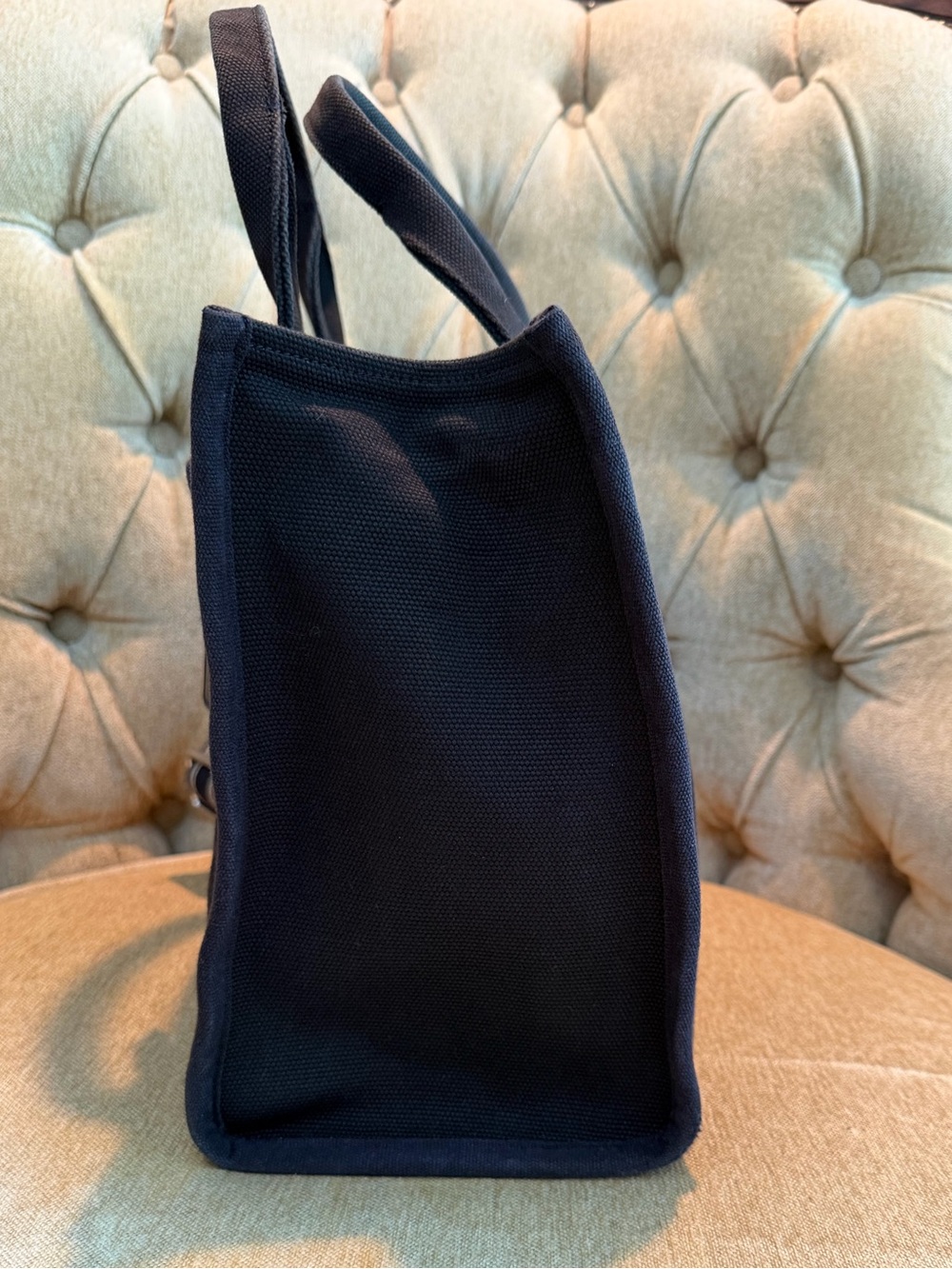 Coach Cargo Canvas Tote Black Tan Silver Adjustable/Removable Strap - Picture 3 of 11